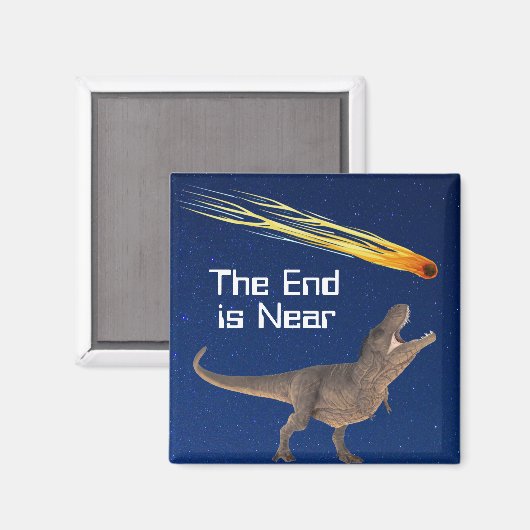 Aimant Meteor Dinosaur End Est Près D'Une Catastrophe (Recto/Verso)
