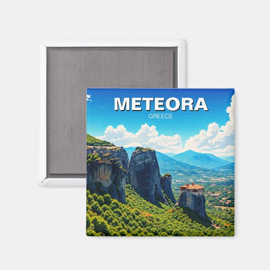 Aimant Meteora Grèce (Recto/Verso)