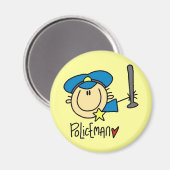 Aimant Métier d'agent de police (Recto/Verso)