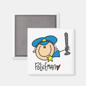 Aimant Métier d'agent de police (Recto/Verso)