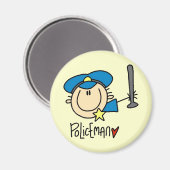 Aimant Métier d'agent de police (Recto/Verso)