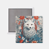 Aimant Métissage de la faune du renard arctique (Recto/Verso)