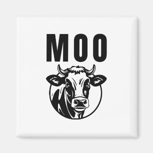 Aimant Meuh je suis une vache drôle de ferme