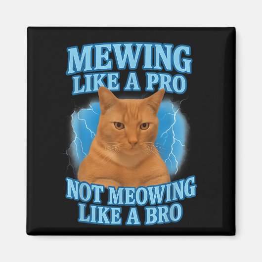Aimant Mewing Not Mewing Funny Cat Meme (Devant)