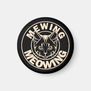 Aimant Mewing Not Mewing Funny Chat Mème Mewing Chat