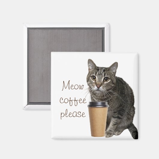 Aimant Mewow coffee s'il vous plaît (Recto/Verso)