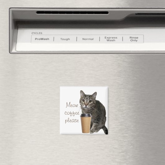 Aimant Mewow coffee s'il vous plaît (In Situ (Lave-vaisselle))