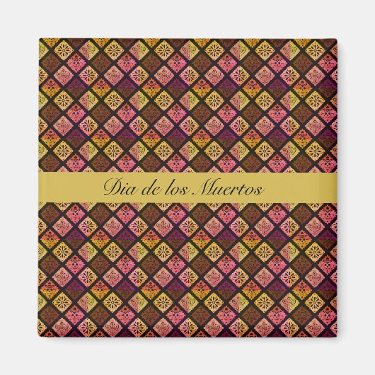 Aimant mexicain Dia de los Muertos personnalisable (Devant)