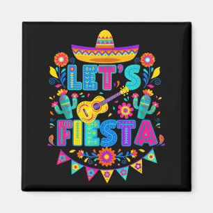 Aimant Mexicain Fête Florale Art Populaire Cinco De Mayo