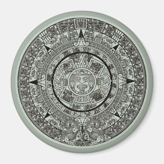 Aimant Mexican Aztec Sun Stone Mayan Calendar 1 (Devant)
