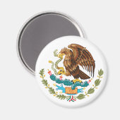 Aimant Mexico country coat arms symbol emblem flag eagle (Recto/Verso)