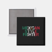 Aimant Mexique Boxe style mexicain Combattez drôle (Recto/Verso)