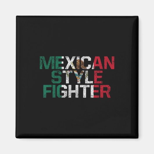 Aimant Mexique Boxe style mexicain Combattez drôle (Devant)