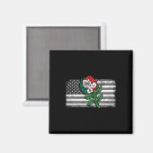 Aimant Mexique Drapeau mexicain Drapeau américain Rose 4 (Recto/Verso)