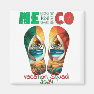 Aimant Mexique Flip Flop Vacances Tropical Getaway Design