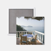 Aimant Mexique, Guerrero, Zihuatanejo. Table Café sur (Recto/Verso)