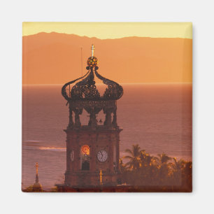 Aimant Mexique, Jalisco, Puerto Vallarta. Tour de l'églis