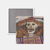 Aimant Mexique, Oaxaca. Tapisserie de sable (tapete de ar (Recto/Verso)