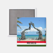 Aimant Mexique Playa del Carmen Beach Statue Souvenir (Recto/Verso)