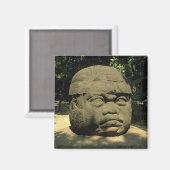 Aimant Mexique, Villahermosa, tête géante Olmèque, La Ven (Recto/Verso)
