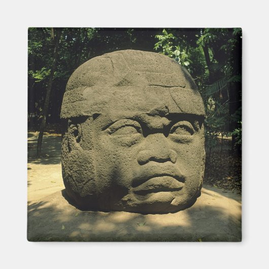 Aimant Mexique, Villahermosa, tête géante Olmèque, La Ven (Devant)