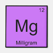 Aimant Mg - Milligram Funny Chimie Élément Symbole Tee (Devant)