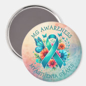 Aimant MG Sensibilisation | Myasthenia Gravis Ribbon (Recto/Verso)