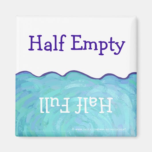 Aimant mi-vide, mi-plein Carré (Devant)