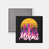 Aimant Miami au coucher du soleil (Recto/Verso)