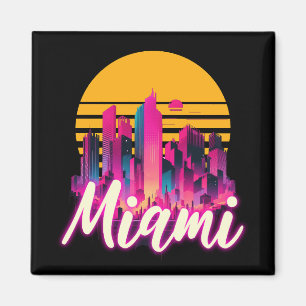 Aimant Miami au coucher du soleil