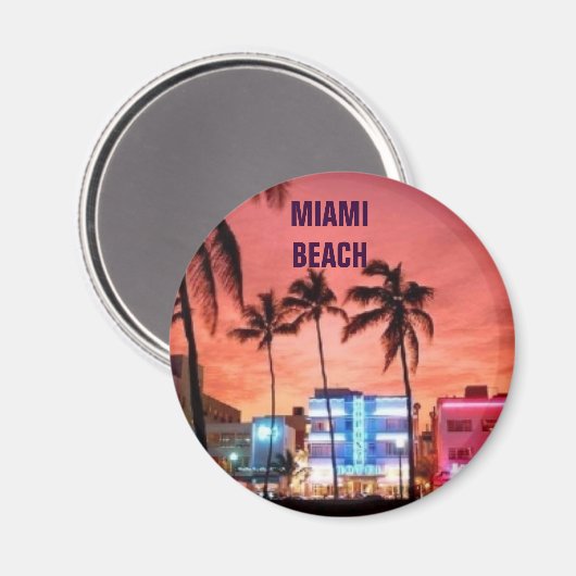 Aimant Miami Beach, Floride (Recto/Verso)