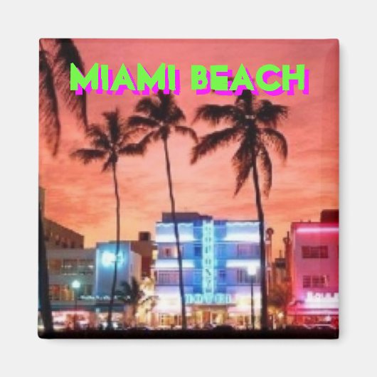 Aimant Miami Beach, Floride (Devant)