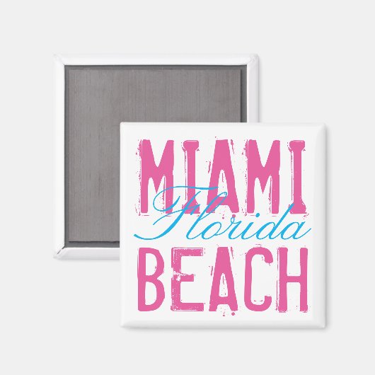 Aimant Miami Beach Floride (Recto/Verso)
