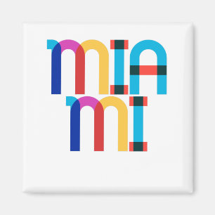 Aimant Miami États-Unis Lettres Pop Art