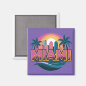 Aimant Miami Floride États-Unis (Recto/Verso)