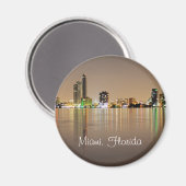 Aimant Miami, Floride, la Magic City la nuit (Recto/Verso)