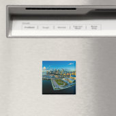 Aimant Miami, Floride, vue panoramique, (In Situ (Lave-vaisselle))