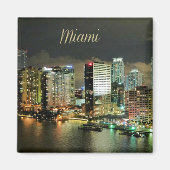 Aimant Miami Skyline la nuit (Devant)
