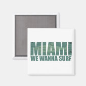 Aimant Miami ville Floride bleu (Recto/Verso)