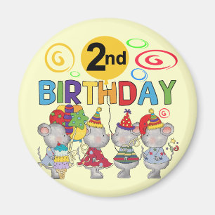 Aimant Mice 2e anniversaire T-shirts et cadeaux