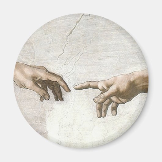 Aimant Michelangelo Création d'Adam Mains Beaux-Arts (Devant)