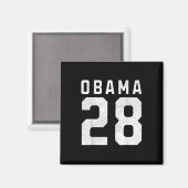 Aimant Michelle Obama 2028 Pour Président Numéro 28 Vinta (Recto/Verso)