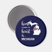 Aimant Michigan home est le coeur (Recto/Verso)