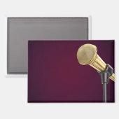 Aimant Microphone audio d'or (Recto/Verso)