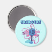 Aimant Microphone rock Star (Recto/Verso)