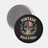 Aimant Microphone Ruban Drapeau Américain Crâne Rock Vint (Recto/Verso)