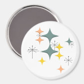 Aimant Mid Century Modern Eames atomique Starburts person (Recto/Verso)