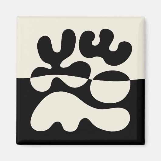 Aimant Mid Century Moderne Bioabstraction (Devant)