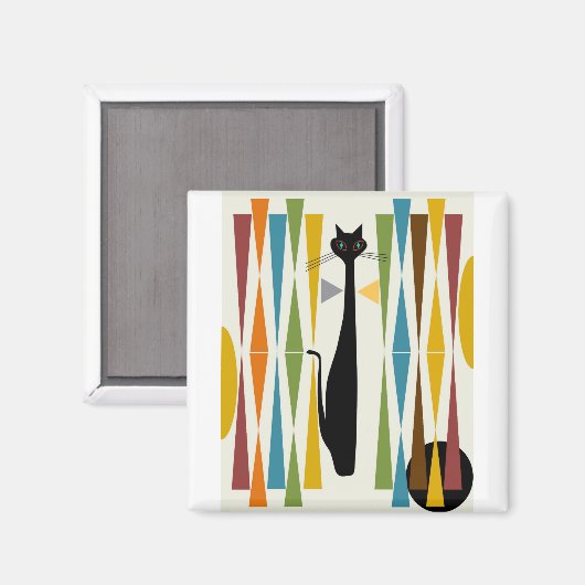 Aimant MidMod Art Chat 2 (Recto/Verso)