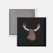 Aimant Midwest Magic Cleaning Stupid Moose Visage drôle H (Recto/Verso)